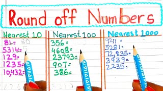 🧿Rounding off। Round off the following Nearest 10 100 and 1000