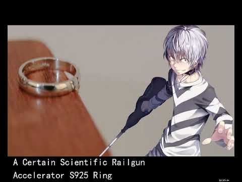 Anime: A Certain Scientific Railgun Accelerator S925 Ring for Cosplay