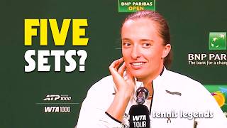 Iga Swiatek was Asked Should women play in 5 sets... Her Answer is...