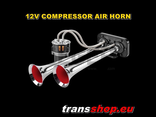 Fanfare, 3 Horn, mit Luftkompressor, 12V, Schalter, Geber, Hupe, Relais, Elektrik, Bus T1, Bus