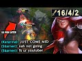 My jungler tried to ruin the youtuber so I HARD CARRIED out of spite.. Katarina Unleashed.