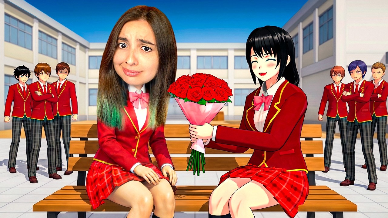 FINALMENTE EU TO NAMORANDO... NO SAKURA SCHOOL.