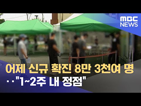 어제 신규 확진 8만 3천여 명‥&amp;quot;1~2주 내 정점&amp;quot; (2022.07.29/930MBC뉴스)