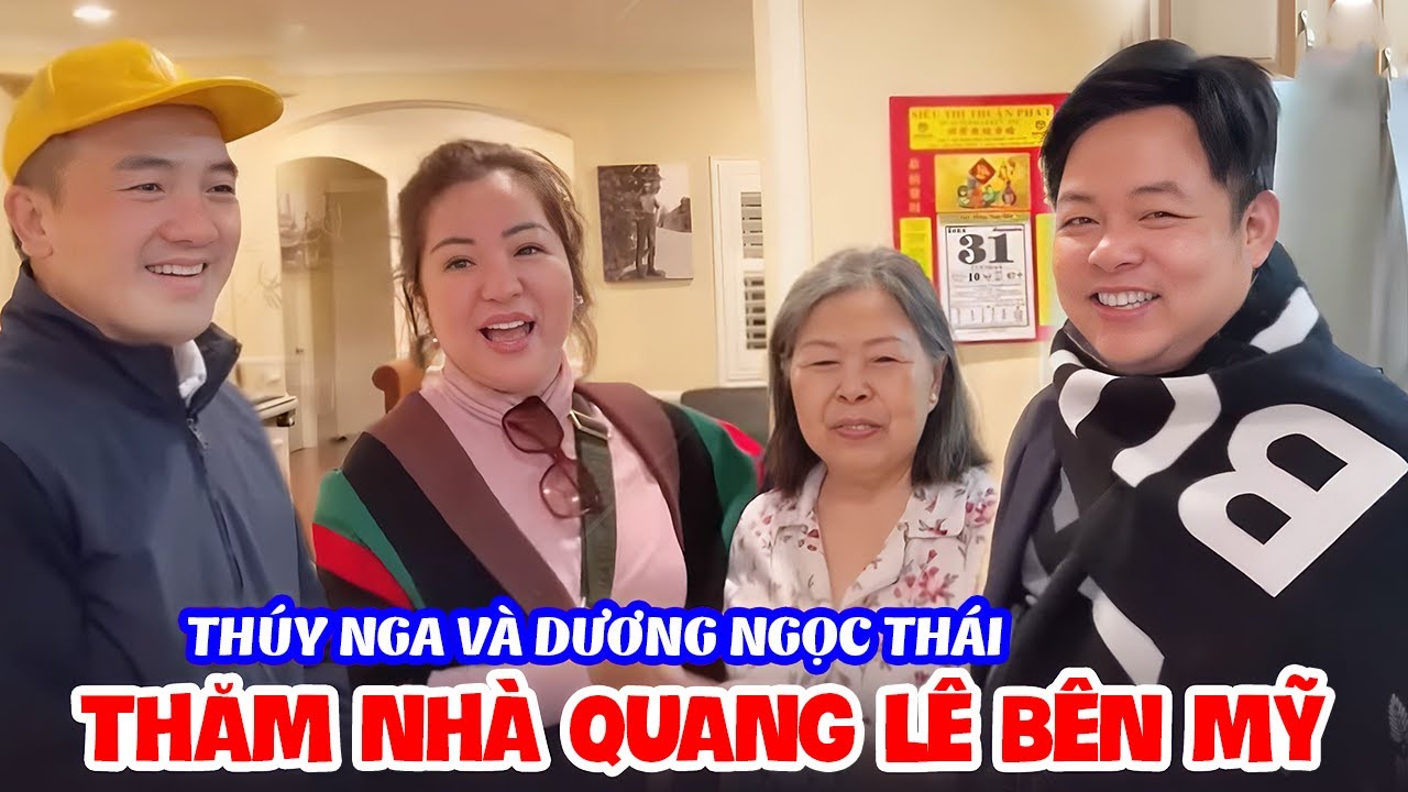 Thúy Nga, Dương Ngọc Thái sang thăm nhà ca sĩ Quang Lê siêu đẹp bên Mỹ