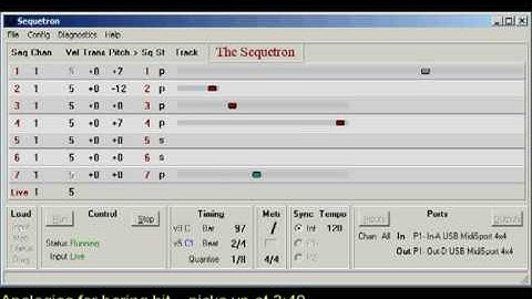 The Sequetron MkII plays microKORG, demo part 1
