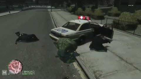The INCREDIBLE HULK in GTA 4! Mod Gameplay!