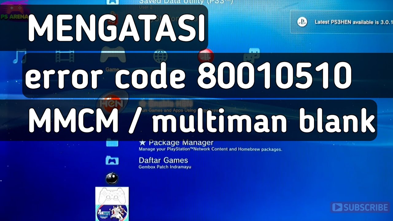 mengatasi mmcm blank macet dan game  error code 80010510