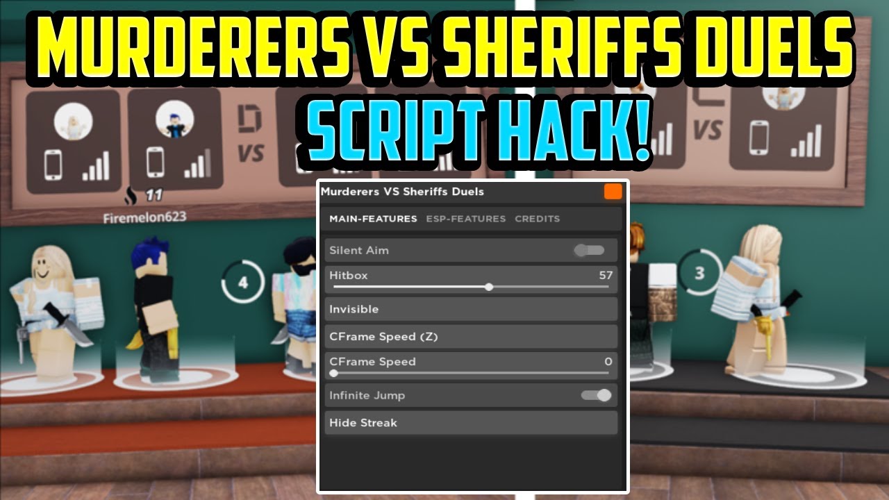 New] Murderers vs. Sheriffs Script  Silent Aim, Teleport, Esp, Fast Fire  And More (Working) 