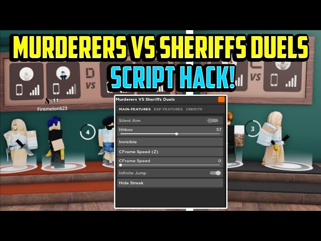 UPDATED* Murderers VS Sheriffs Duels Script (PASTEBIN 2023) (AIMBOT, HITBOX  EXP, ESP) 