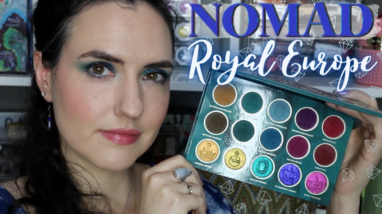 Nomad Cosmetics ROYAL EUROPE Palette Swatches, TWO Eye Looks + Review