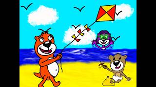 PB&J Otter Speed Paint – Peanut, Butter & Jelly on the Beach | Nostalgic Retro Cartoon Art