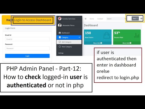 PHP Admin Part-12: How to check logged-in user is authenticated or not in php
