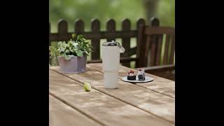 Flip Straw Mug with Carry Handle 40 oz | Flip Up Straw | Leak Resistant  for Travel &amp;Gym| Insulated