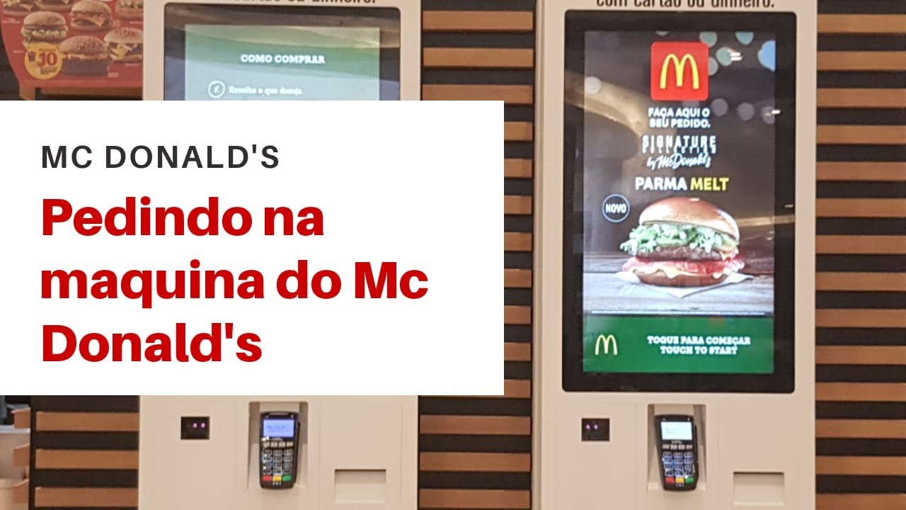 Como pedir na maquina do Mc Donald's
