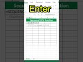 Excel Magic Trick ✨ SEQUENCE Function | 1 Formula Se Multiple Numbers | Excel Tips #excel #laptop