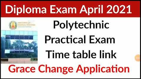 Diploma / Polytechnic Exam Time Table link Theory and Practical Grace Chance form link | Diploma