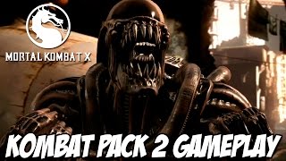 Mortal Kombat X - ALIEN, TRIBORG, LEATHERFACE E BO RAI CHO , KOMBAT PACK 2 GAMEPLAY