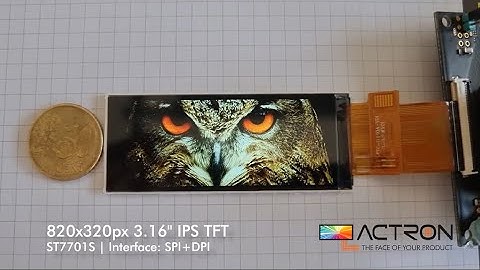 820x320px | 3.16" | IPS TFT | ST7701S | Interface: SPI+DPI