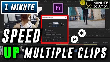How to speed up multiple clips in premiere pro 2025 | Batch Speed