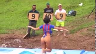 Koca Popolu I Brezilyalı Karıları Kaydırağa Bindirdim