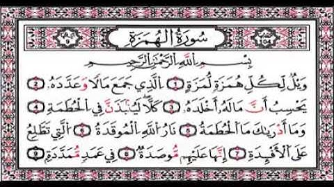 سورة الهمزة (ويل لكل همزة لمزة)