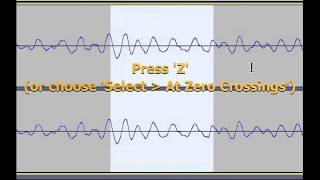 Audacity Zero Crossing