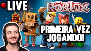 MINHA PRIMEIRA VEZ JOGANDO ROBLOX EM UM SIMULADOR DE RAFT 