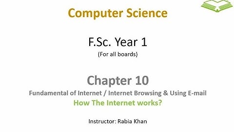 FSc Computer Science Book 1, CH 10, LEC 148: How The Internet Works