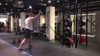 Will Davis Training - Split Stance Landmine Press