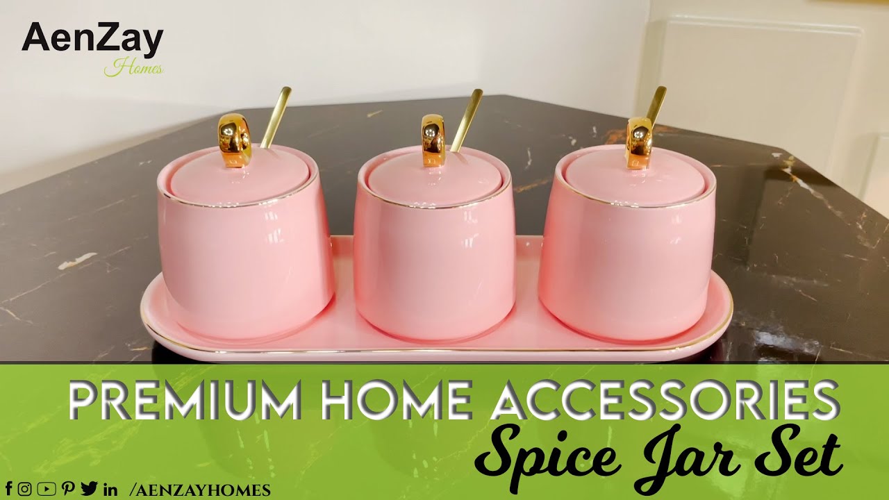 Spice Jar Set Luxury Home Accessories Aenzay Homes YouTube