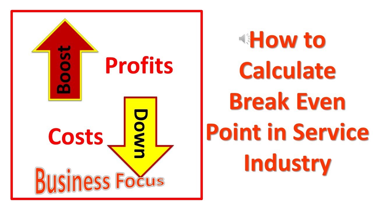 How To Calculate Break Even Point In Service Industry Youtube