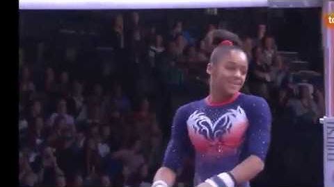 Full Twisting Double Layout Dismount Off Uneven Bars