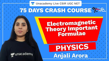 75 Days CSIR-UGC NET Crash Course | Electromagnetic Theory Formule  | Unacademy Live CSIR UGC NET
