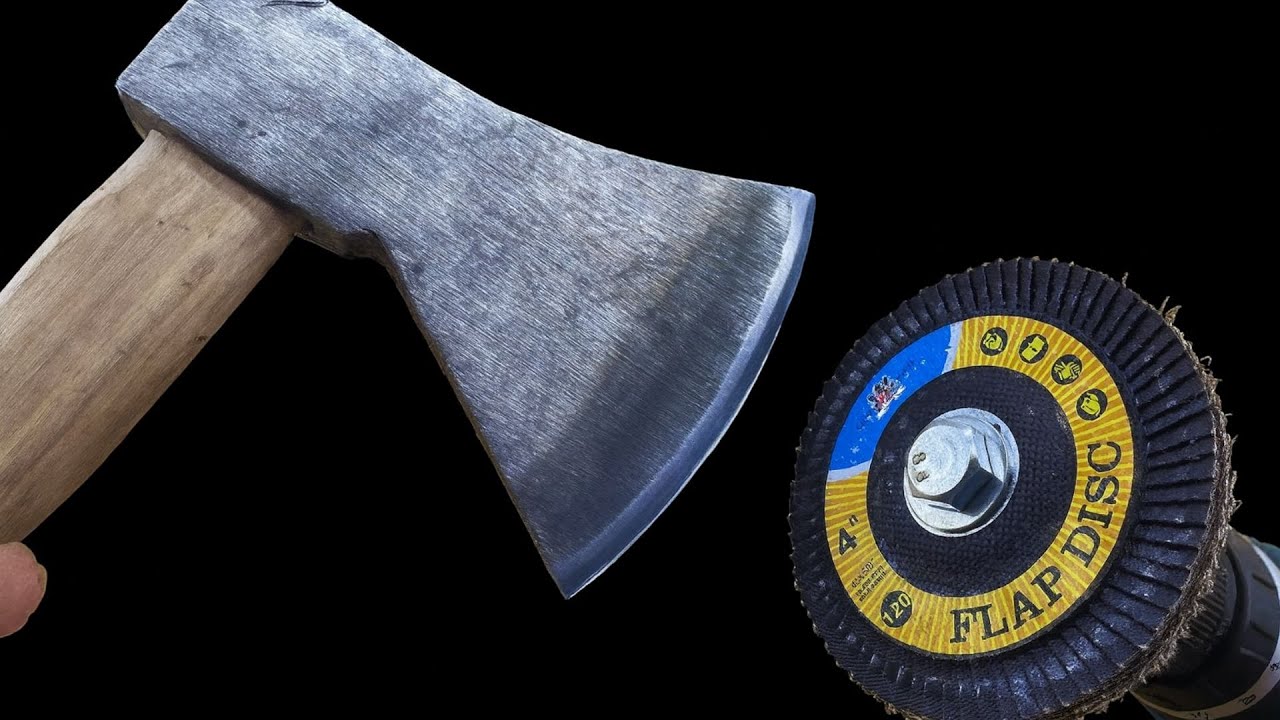 Simple way to sharpen your ax as sharp as a razor! A great idea! - YouTube