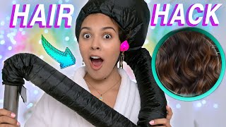 Testing Weird Hair Hack for LAZY PEOPLE! Quick \& Easy Hairstyle Gadget!