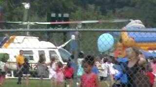 NJ State Police Helicopter lands at the Livingston National Night Out with D.A.R.E. 2B BAD This was a wonderful event in Livingston, NJ as part of the FBI