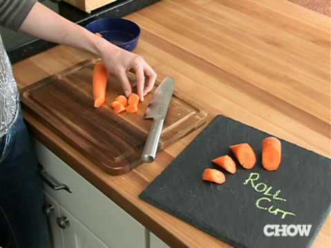 Knife Skills How to Make a Roll Cut  CHOW Tip YouTube