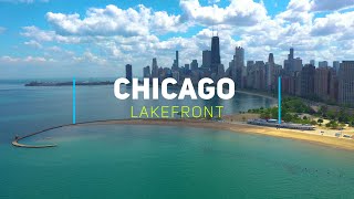Chicago Lakefront - Empty Beach Parks At The End Of Quarantine 4K Drone Footage