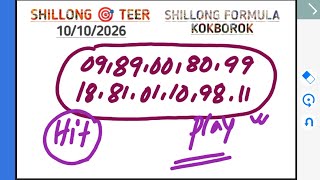 10/10/2026 Shillong teer | Today teer common number & fc target h/e line | Shillong formula kokborok screenshot 5