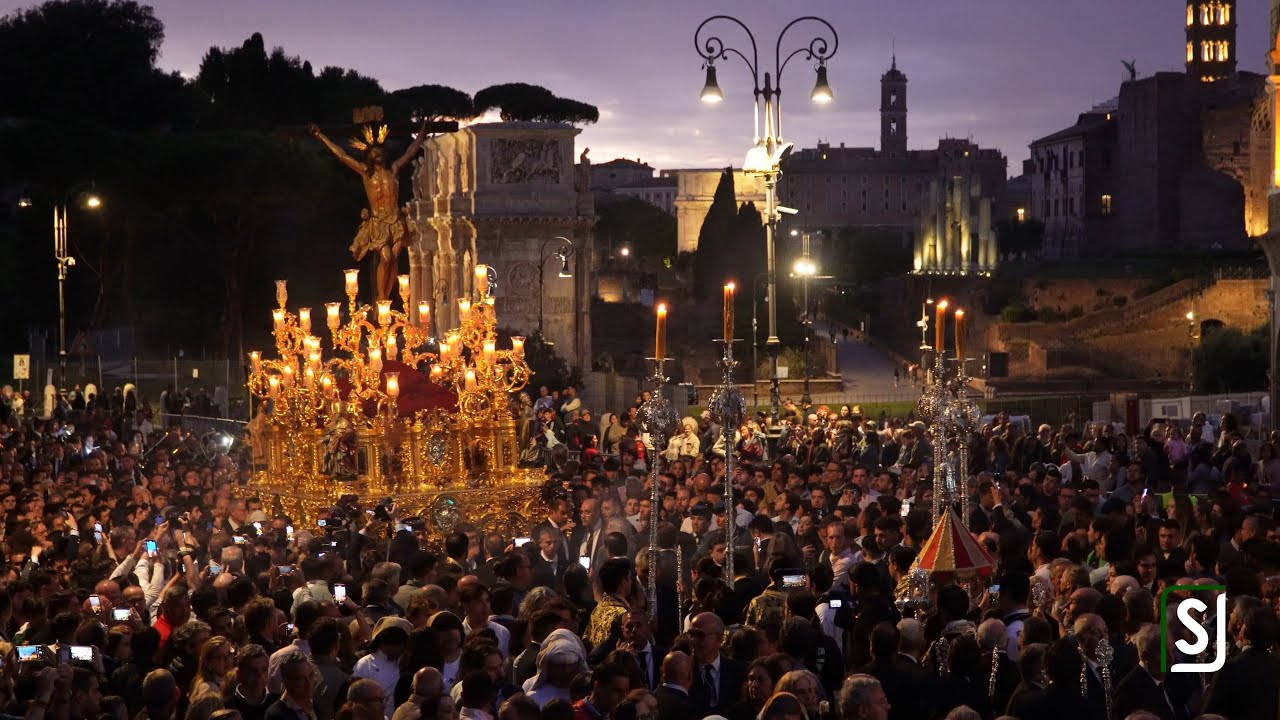 [4K] Cachorro junto al Coliseo | Jubileo Cofradías Roma 2025 | SJ Producciones