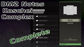 DMZ Koschei Complex - All notes locations  | COD DMZ