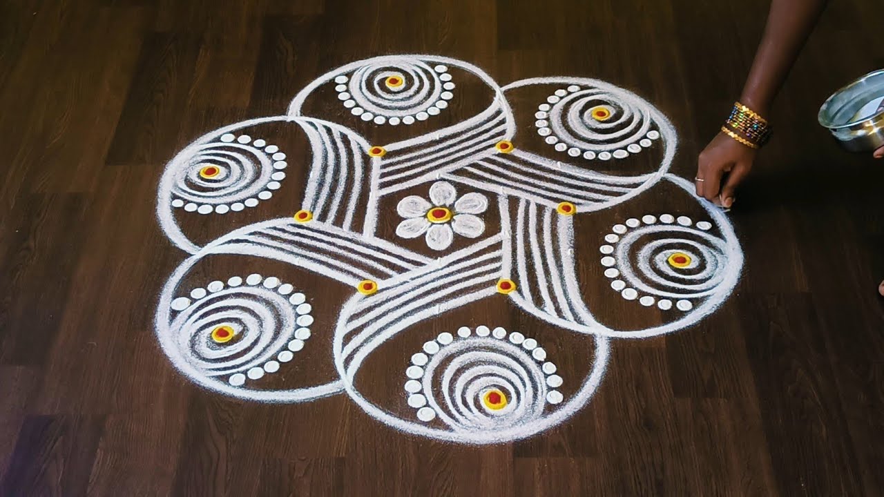 Beautiful & simple rangoli kolam designs 🌺 Traditional muggulu designs 🌺 Easy rangoli kolam 🌺