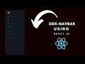 Create a Side Navbar Using React JS | complete navbar using react js | #react #js #navbar
