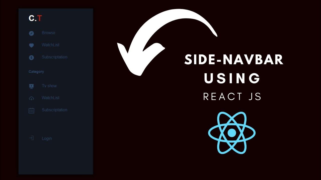 Create a Side Navbar Using React JS | complete navbar using react js ...