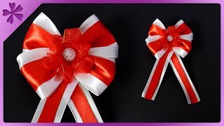 Diy How To Make Ribbon Bow Ade Eng Subles - Speed Up