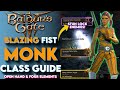 BLAZING FIST Monk Class Guide For Baldur&#39;s Gate 3! - (Baldurs Gate 3 Monk Build Guide)