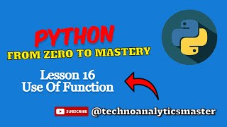 functions || python function || Use of function in python || Lesson 16 || #pythontutorial  #2023
