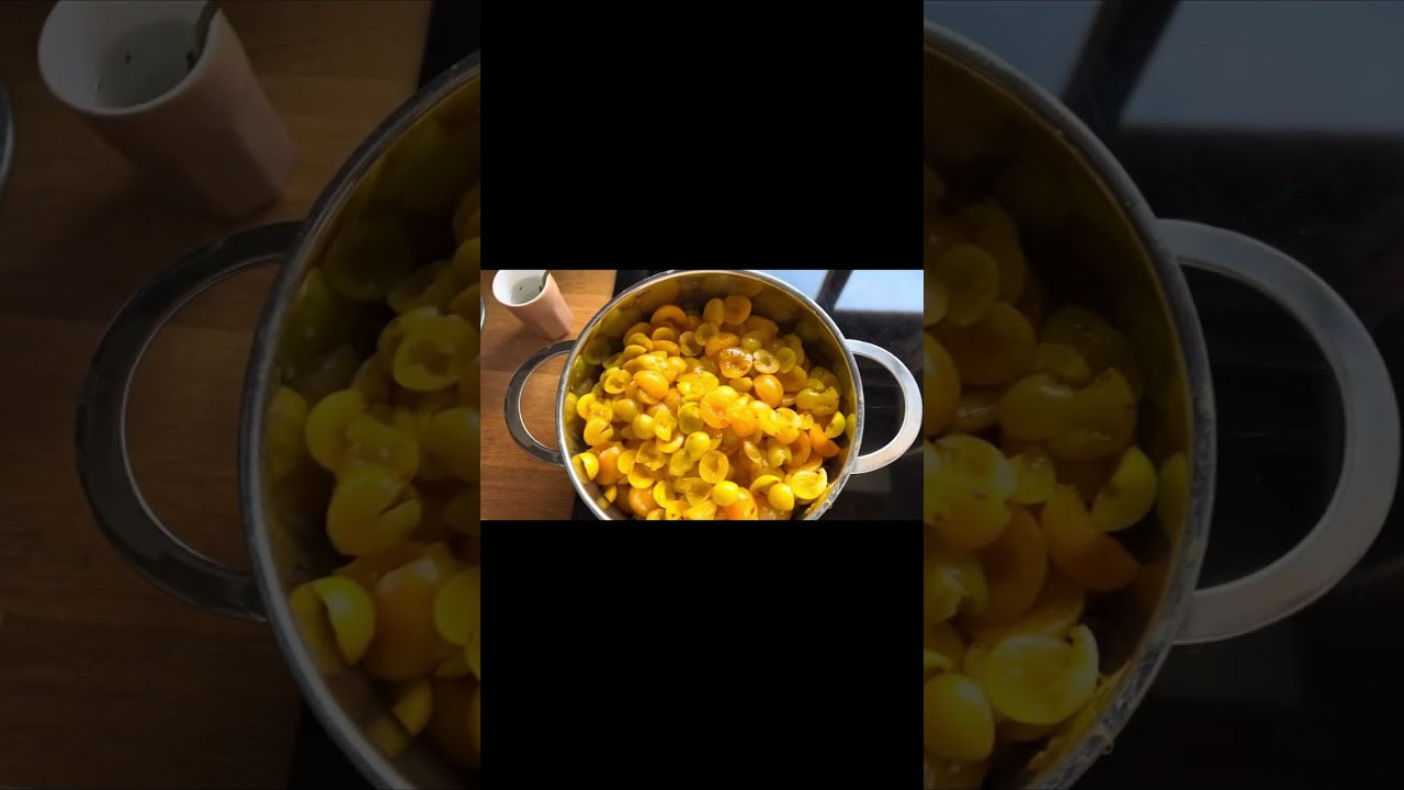 Mirabellenmarmelade und Essig Selbermachen und einkochen mit dem Backofen 