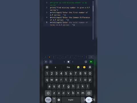To find the missing number in the Arithmetic Progression using Python ...