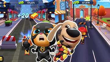 Talking Tom Gold Run Snake Dash & Railway Ride-Super Ginger vs Iron Ben-Lunar New Years Walkthrough